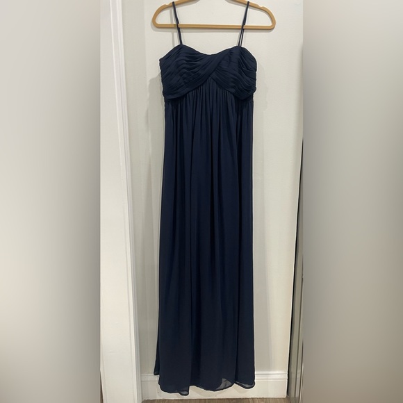 Watters& Watters Strapless Navy Dress - Picture 1 of 10